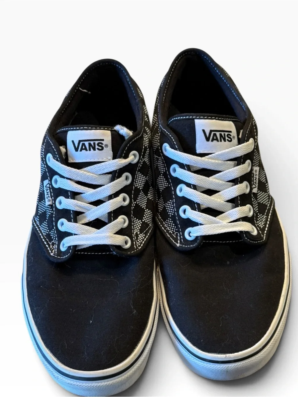 Vans Men’s Size 11 Black & White Checked Lace Up Skater Sneakers